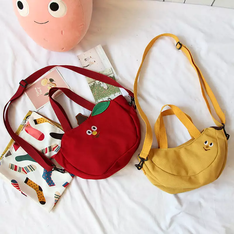 KOREAN CUTE BANANA CANVAS SHOULDER BAG BY94011