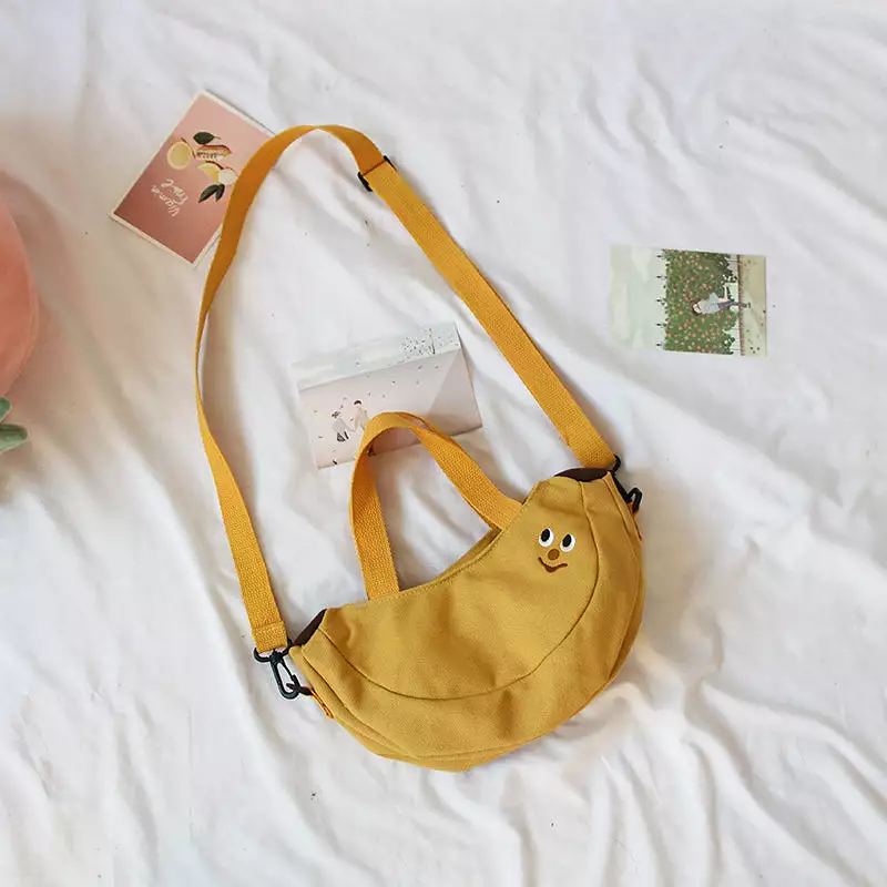 KOREAN CUTE BANANA CANVAS SHOULDER BAG BY94011