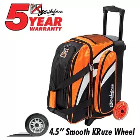 KR Cruiser Smooth Double Roller Orange White Black Bowling Bag