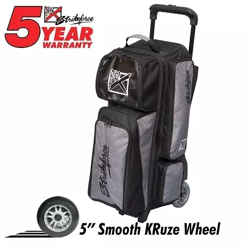 KR Krush Stone Black Triple Roller Bowling Bag