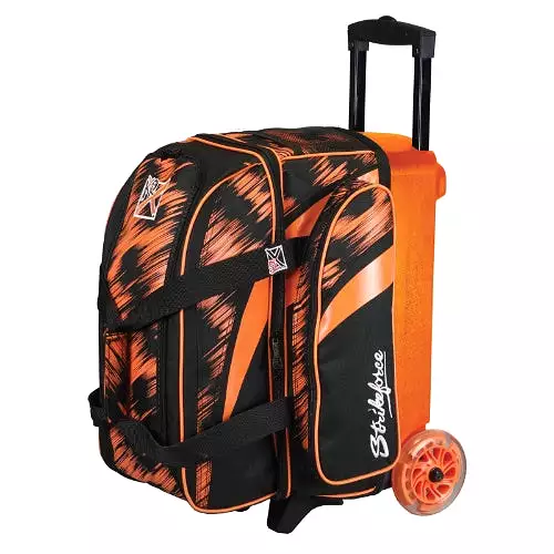 KR Strikeforce Cruiser Scratch Orange Double Roller Bowling Bag