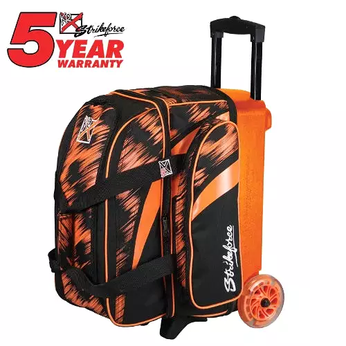 KR Strikeforce Cruiser Scratch Orange Double Roller Bowling Bag