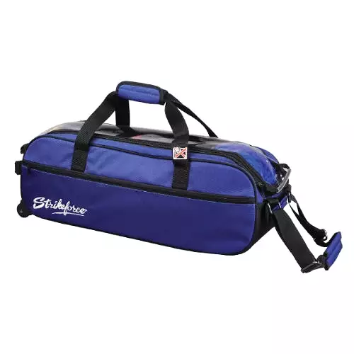 KR Strikeforce Eliminator Royal Slim Triple Roller Tote Bowling Bag