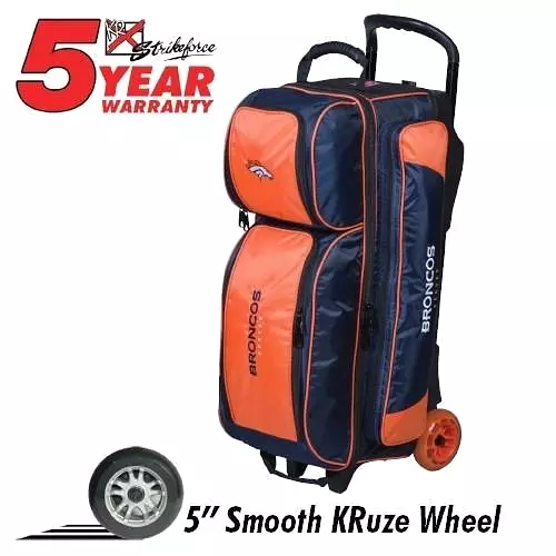 KR Strikeforce NFL Denver Broncos 3 Ball Roller Bowling Bag