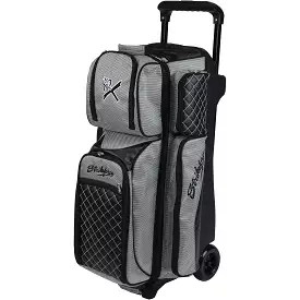 KR Strikeforce Royal Flush Triple Roller Silver Bowling Bag