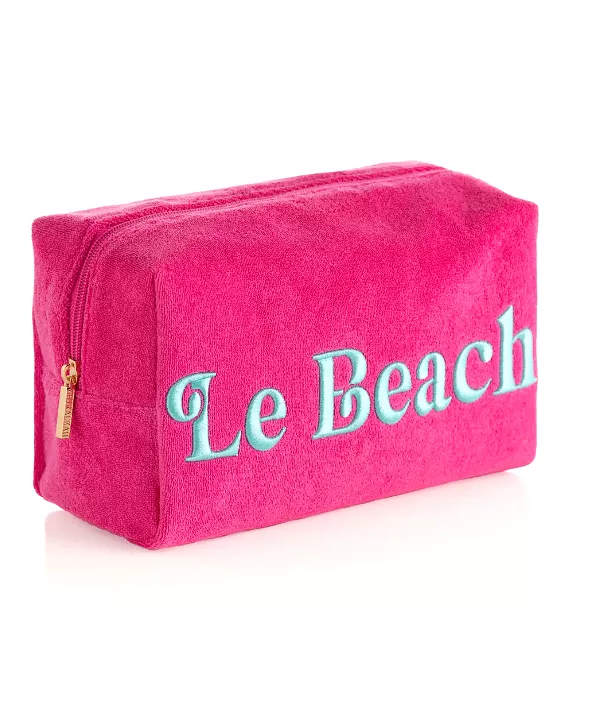 Le Beach Zip Pouch - Fuchsia