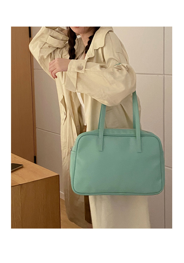 Leather Bag Color Tote Shoulder Bag - Kimi