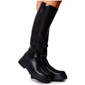 Leather Insulated Boots Black