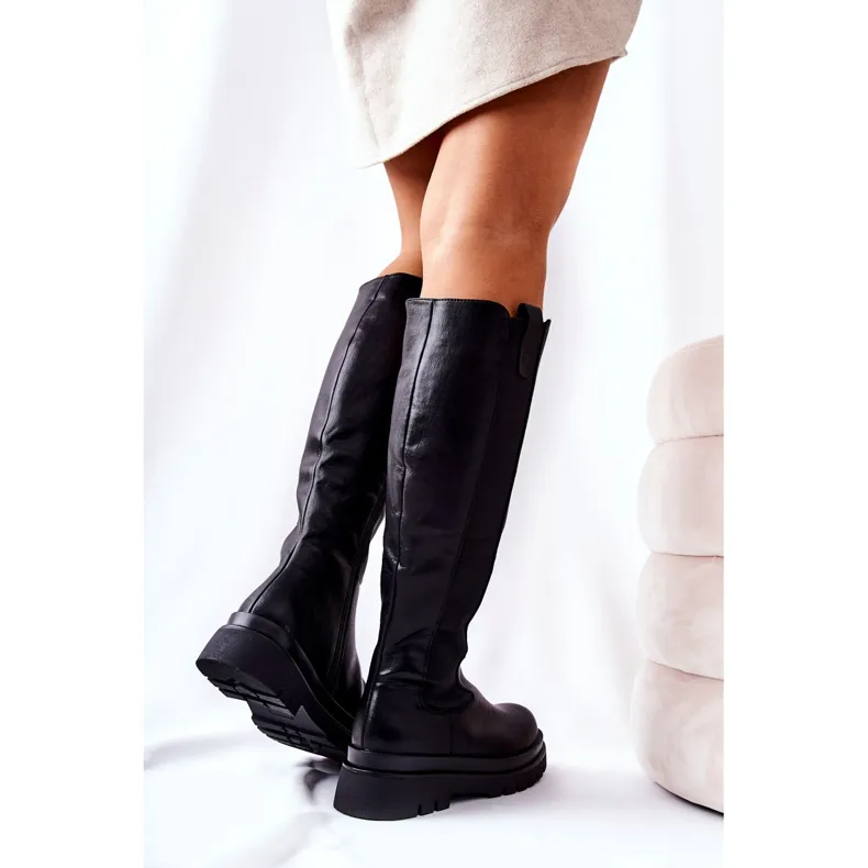 Leather Insulated Boots Black