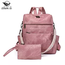 Lightweight retro backpack large capacity casual travel dual-use