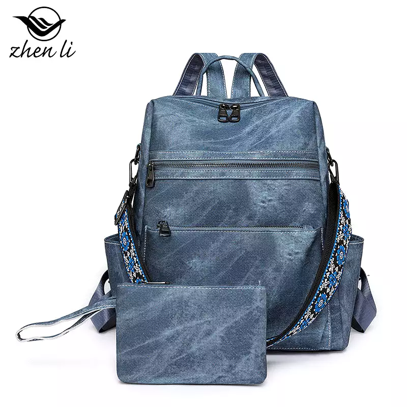 Lightweight retro backpack large capacity casual travel dual-use