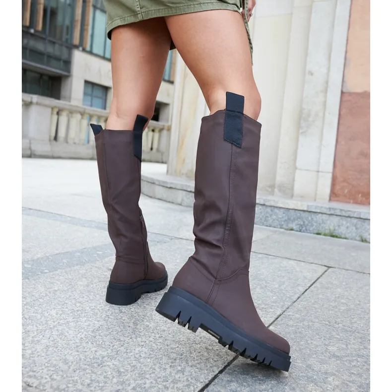 Matte brown Jayden insulated boots