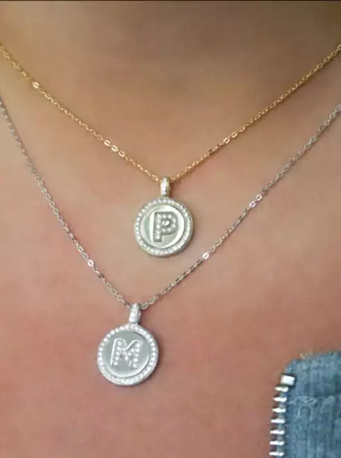 MEDALLION LETTER NECKLACE