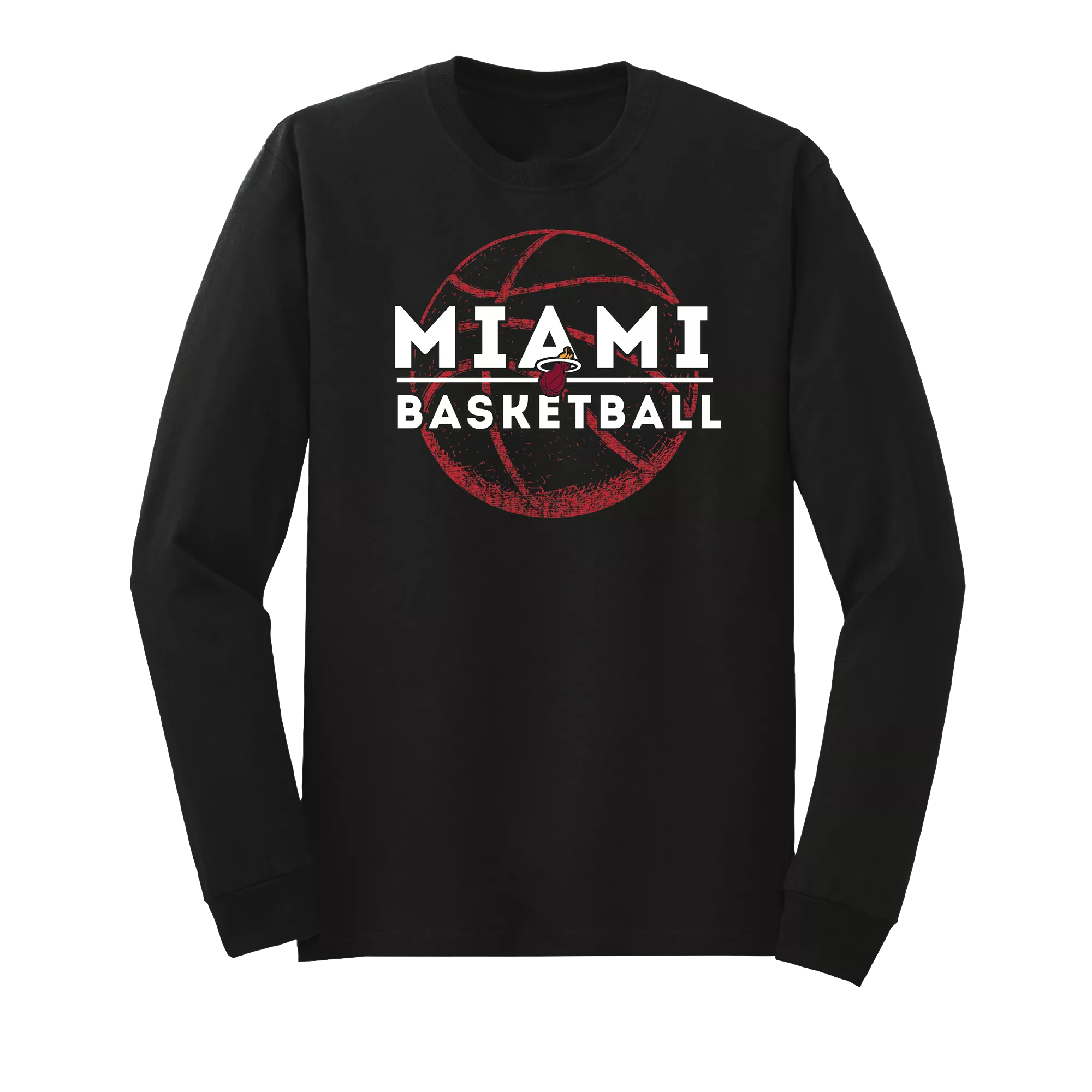 Miami HEAT Basketball Long Sleeve Black Tee