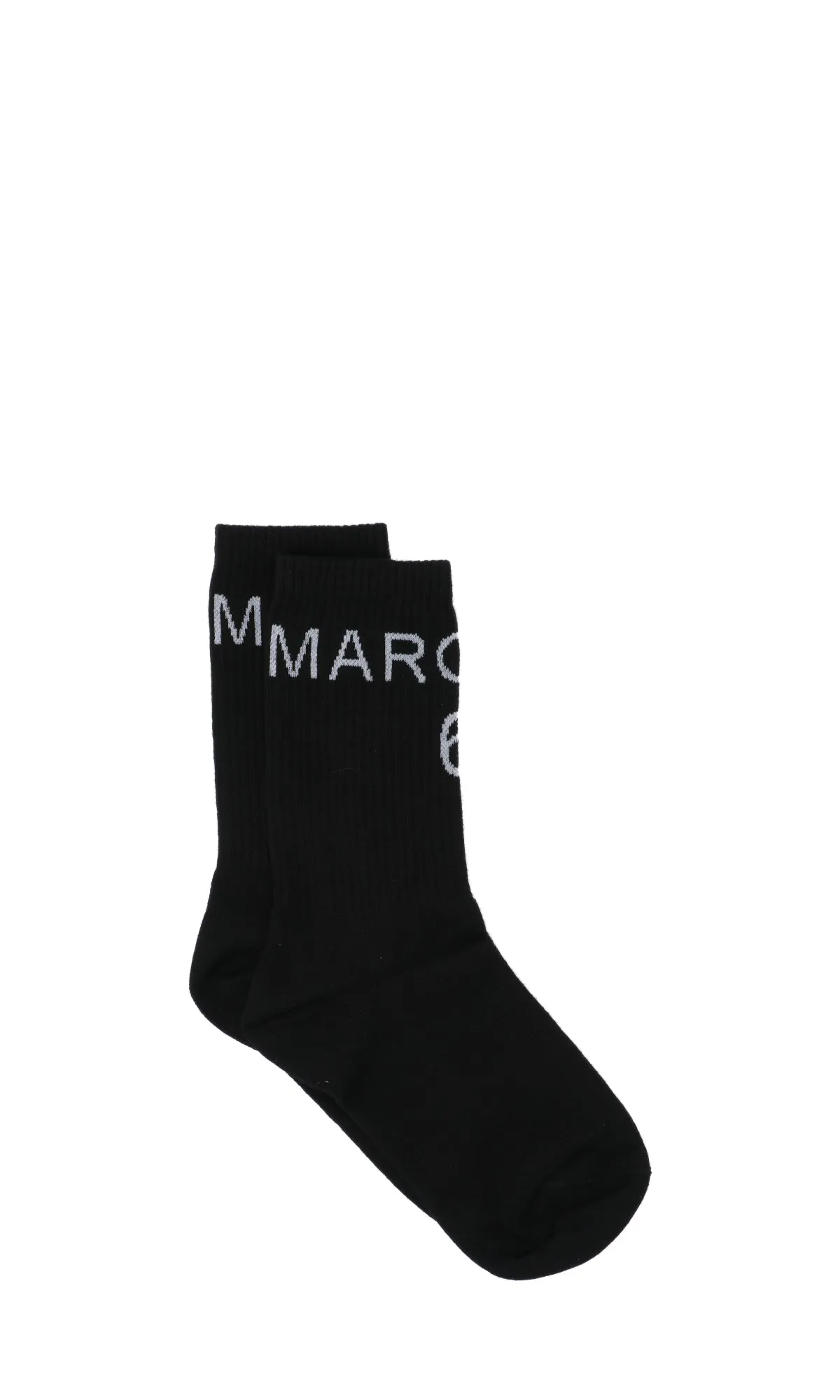 MM6 Maison Margiela Logo Intarsia Knit Stretched Socks