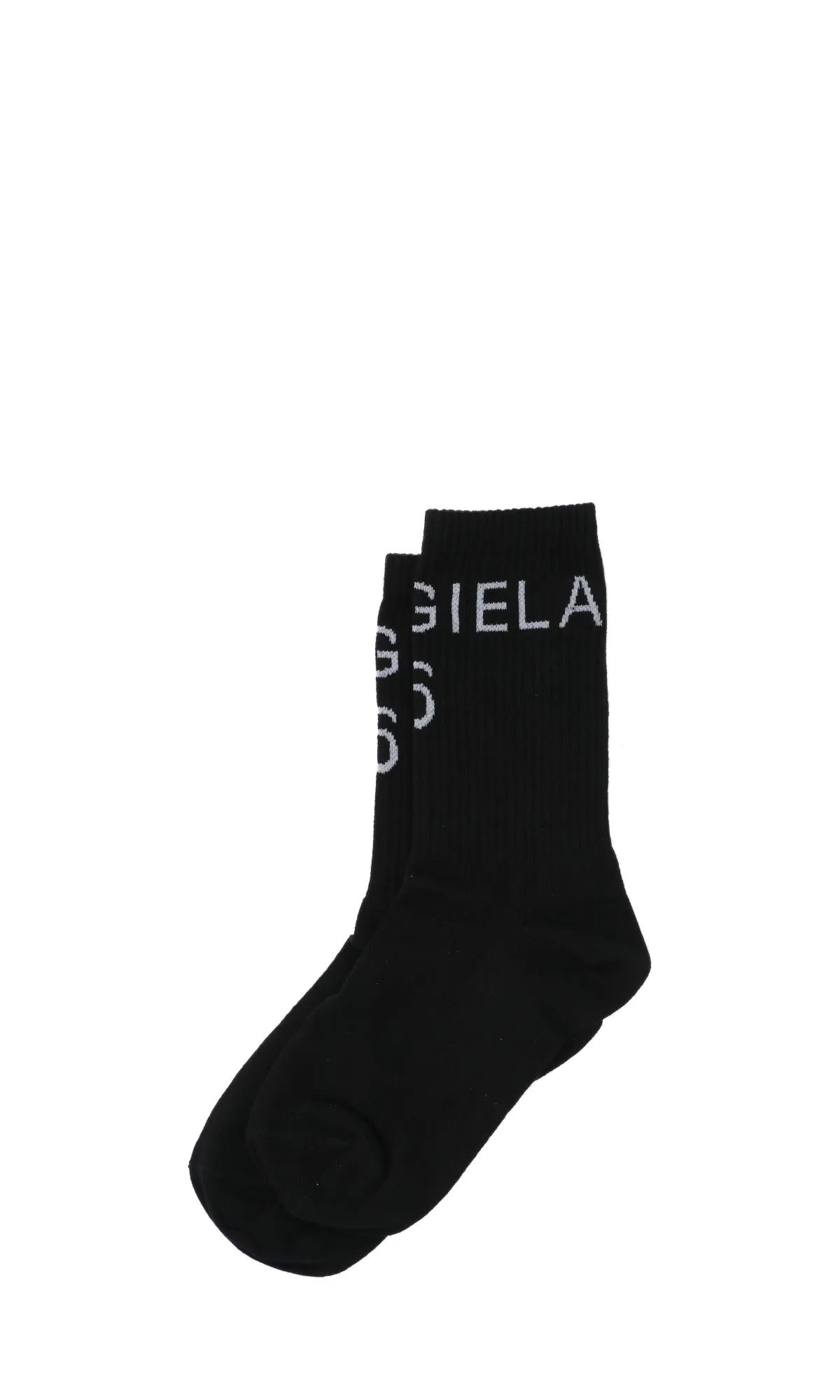 MM6 Maison Margiela Logo Intarsia Knit Stretched Socks