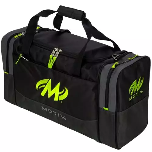 Motiv Shock Double Tote Grey Lime Bowling Bag