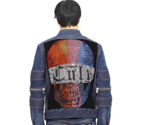 Moto Type ll Denim Jacket (Blue/Multi) /MD1