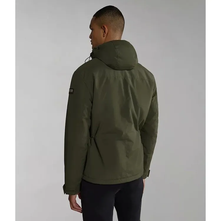 Napapijri NP0A4GJH Shelter Winter Giacca Uomo Con Cappuccio Verde Militare