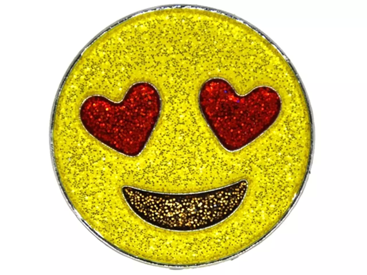 Navika Glitzy Hat Clip/Marker Emoji Love