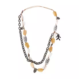 Necklace Uganda Honey Jade Stones