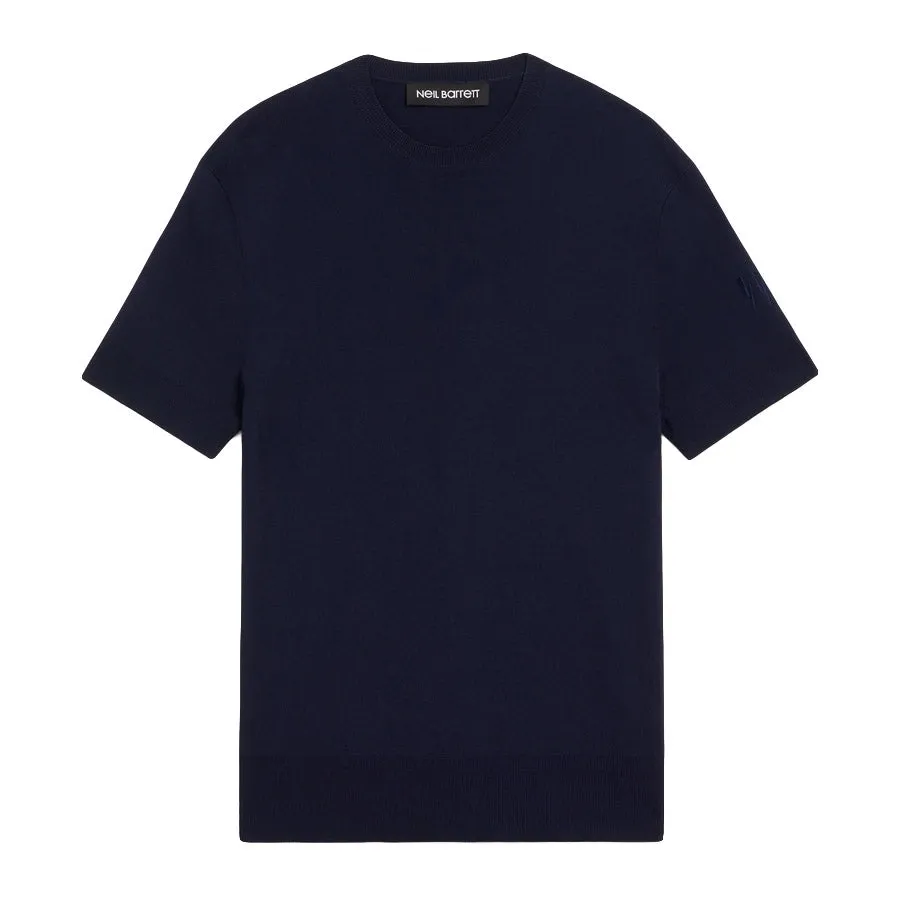 Neil Barrett - Techno Knit T-Shirt in Navy