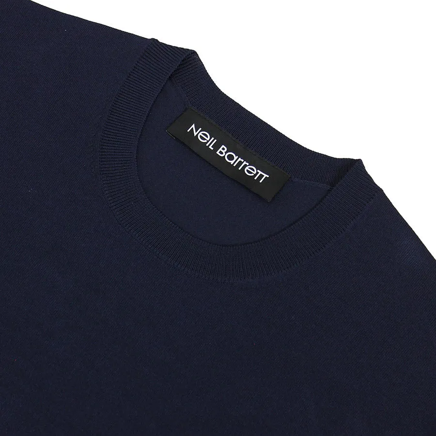 Neil Barrett - Techno Knit T-Shirt in Navy