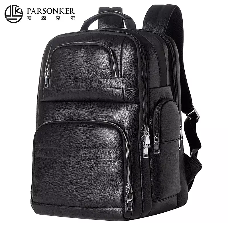 New travel genuine leather men's backpack