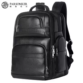 New travel genuine leather men's backpack