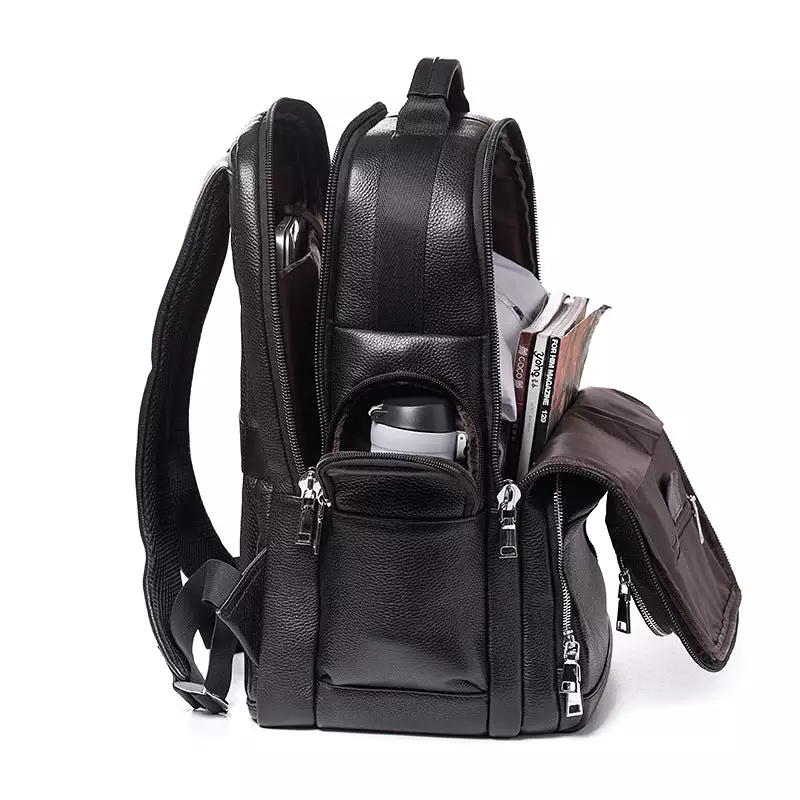 New travel genuine leather men's backpack