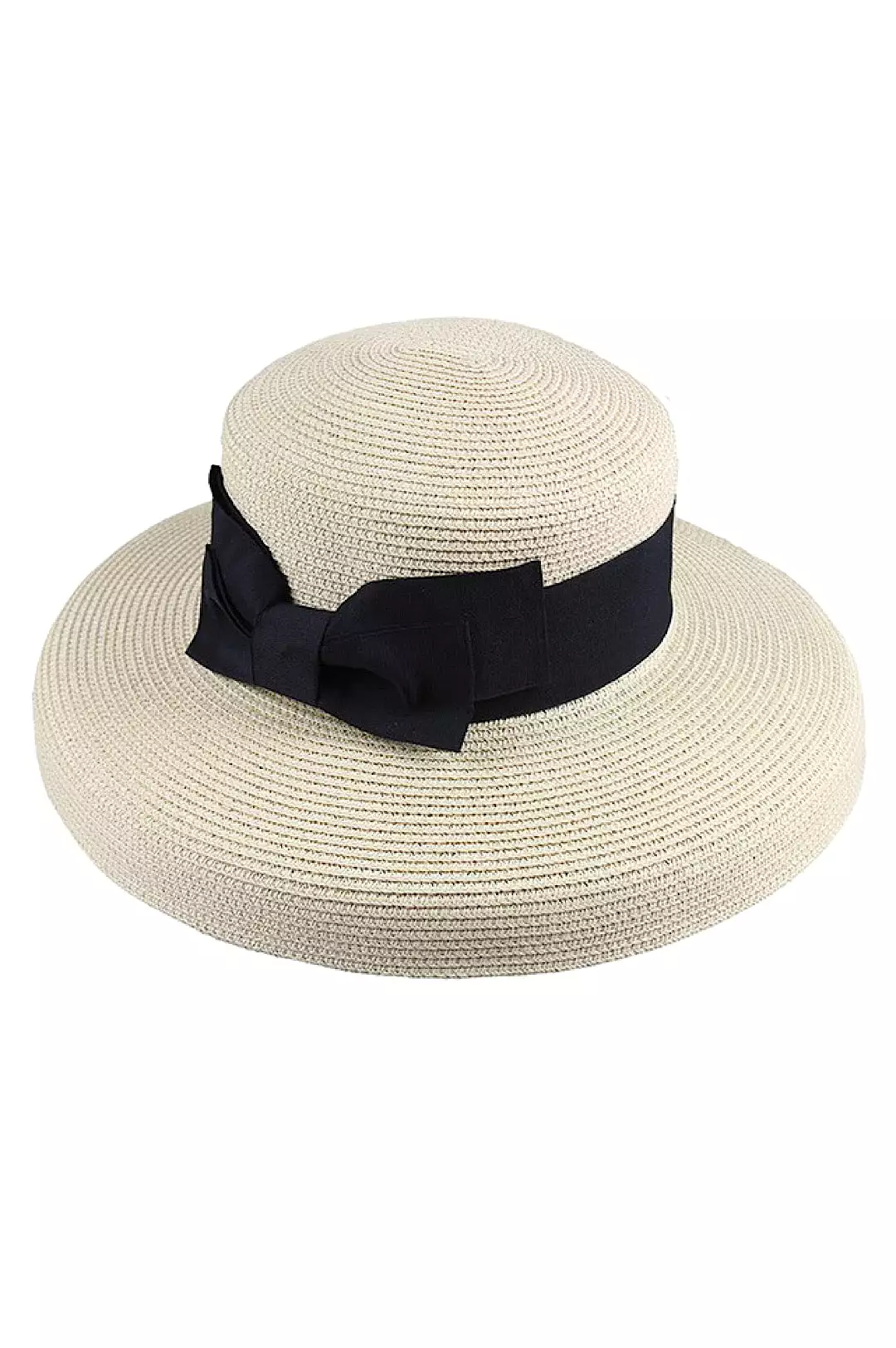 Oatmeal Black Bell Brim Hat