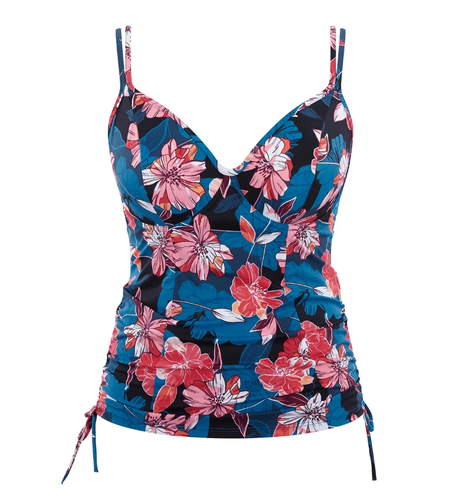 Panache Anya Riva Print Adjustable Side Underwire Tankini (SW1401) - Blue/Floral