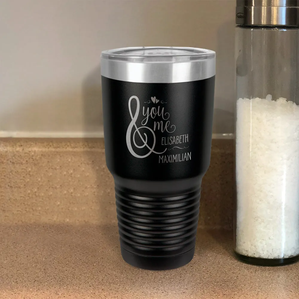 Personalized Stainless Steel Tumbler You And Me Couple