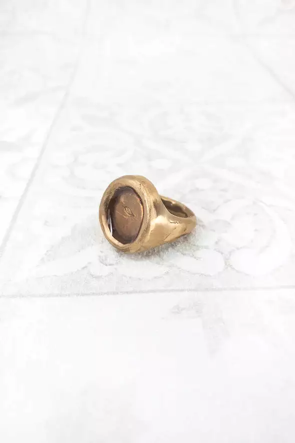 Pesci Che Volano Sole Bronze Ring