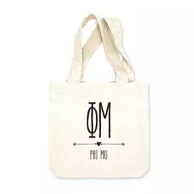 Phi Mu Boho Design on Mini Tote Gift Bag