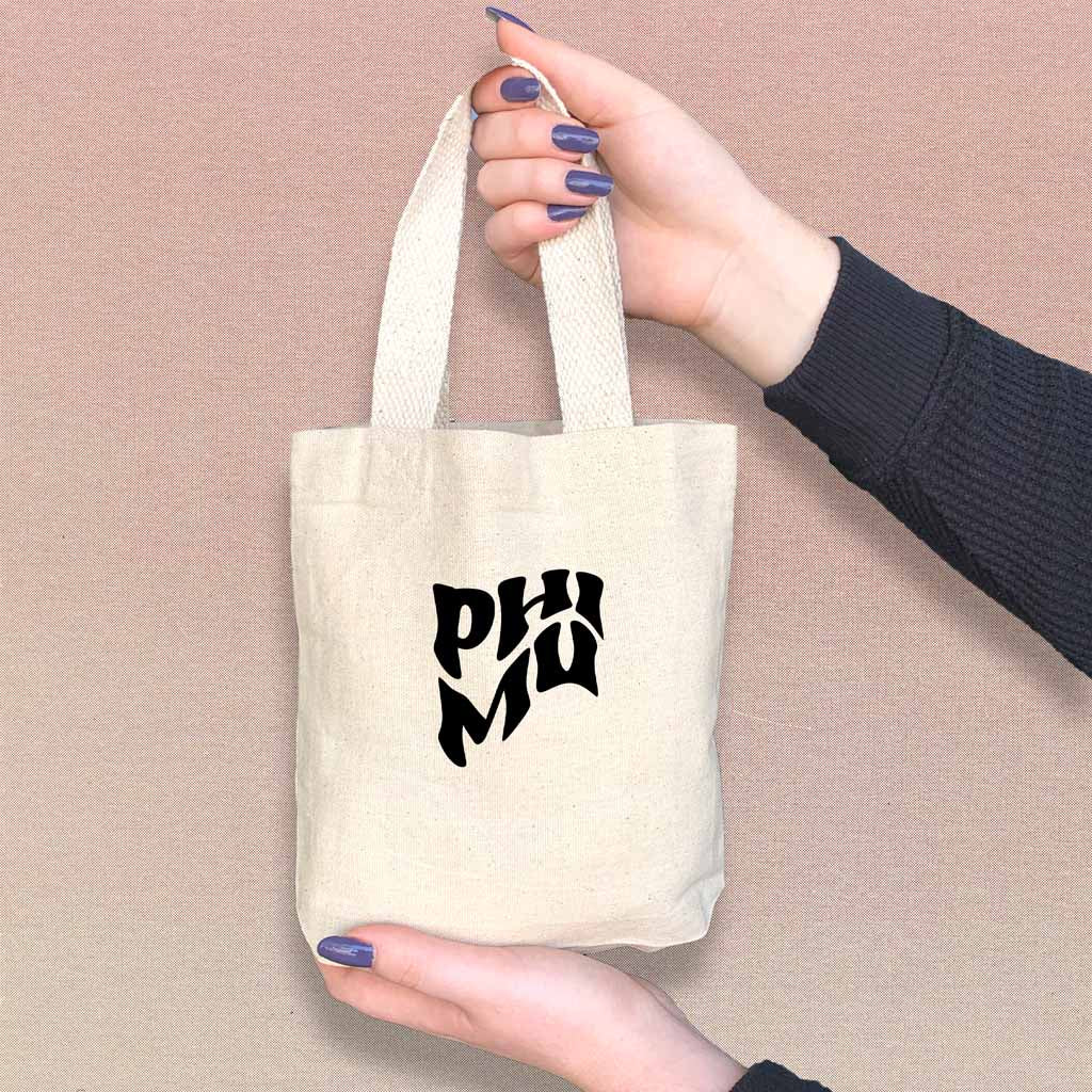 Phi Mu Mod Sorority Name Mini Tote Gift Bag