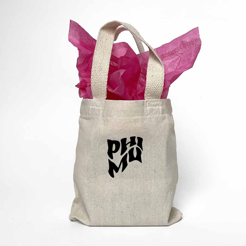 Phi Mu Mod Sorority Name Mini Tote Gift Bag