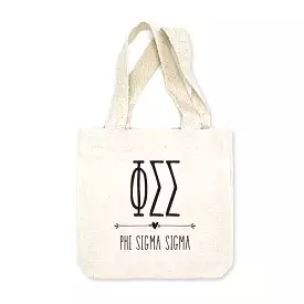 Phi Sigma Sigma Boho Design on Mini Tote Gift Bag