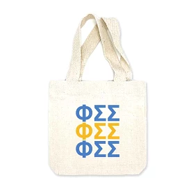 Phi Sigma Sigma Sorority Greek Letters Mini Tote Gift Bag