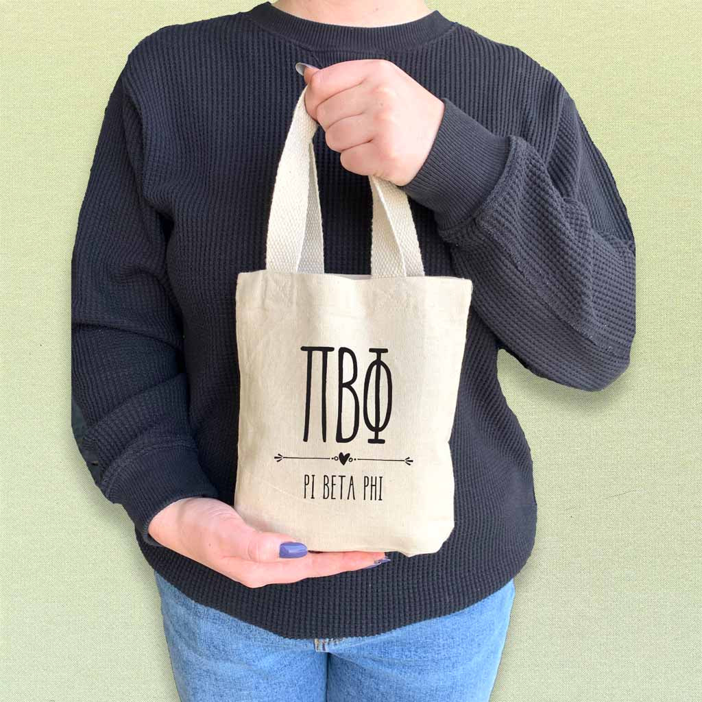 Pi Beta Phi Boho Design on Mini Tote Gift Bag