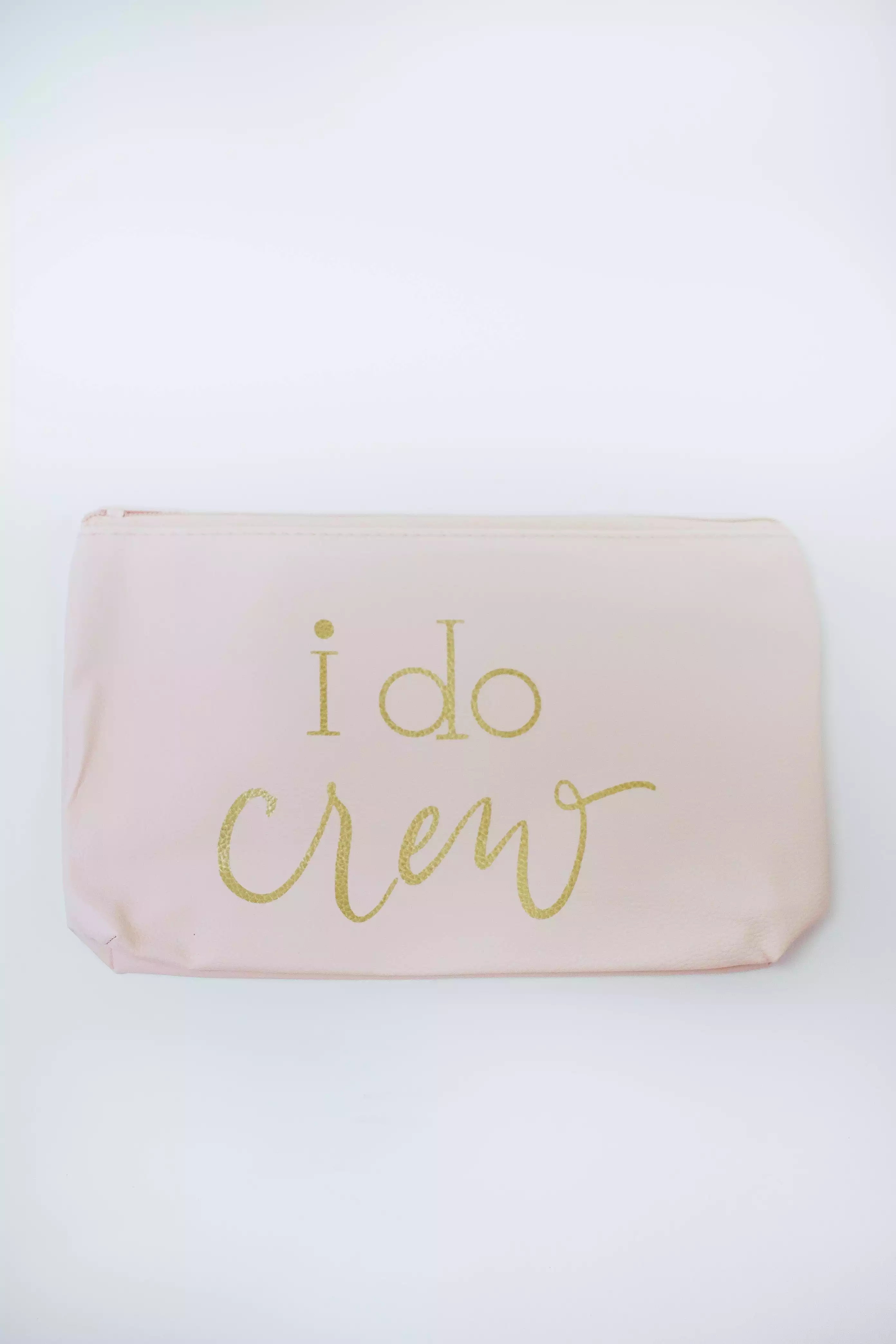 Pink I Do Crew Makeup Bag