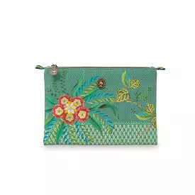 PIP Studio Fleur Mix Green Medium Cosmetic Flat Pouch