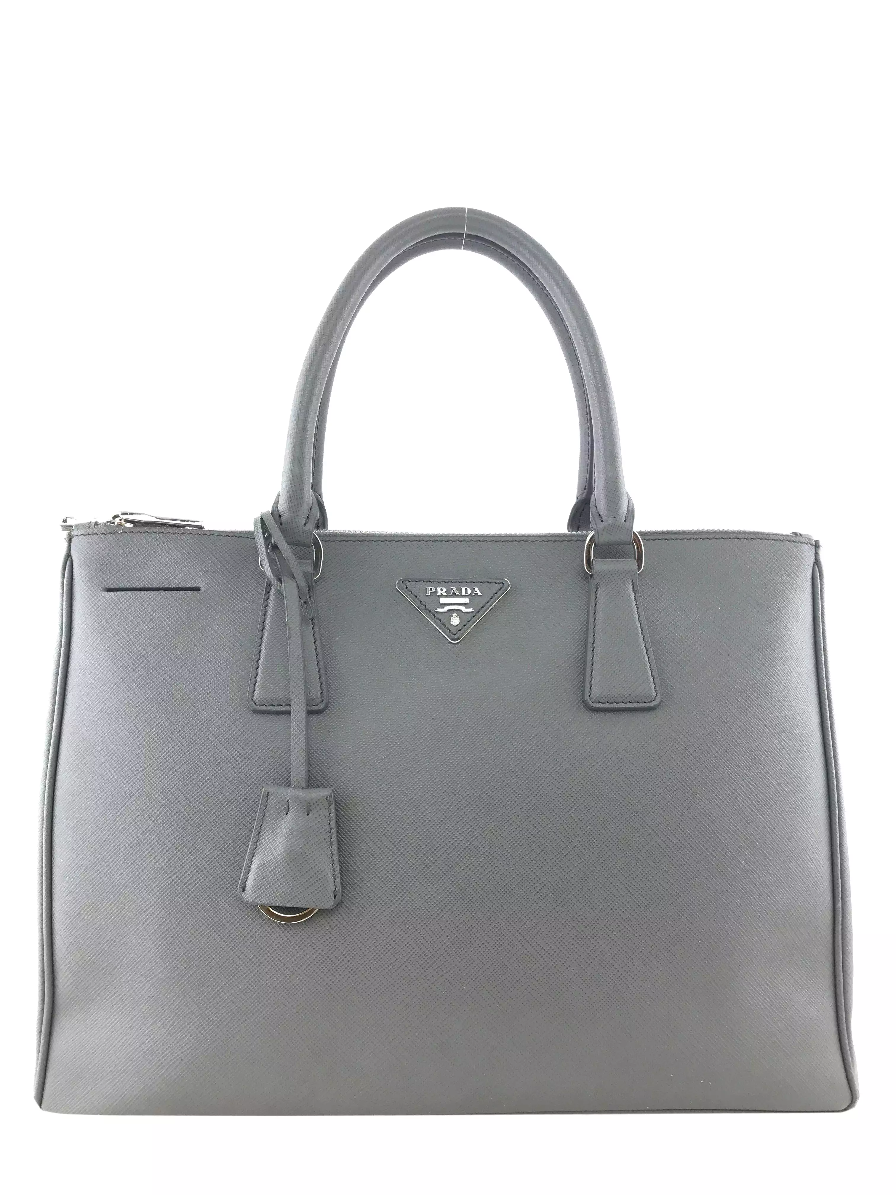 Prada Saffiano Lux Double Zip Medium Tote Bag