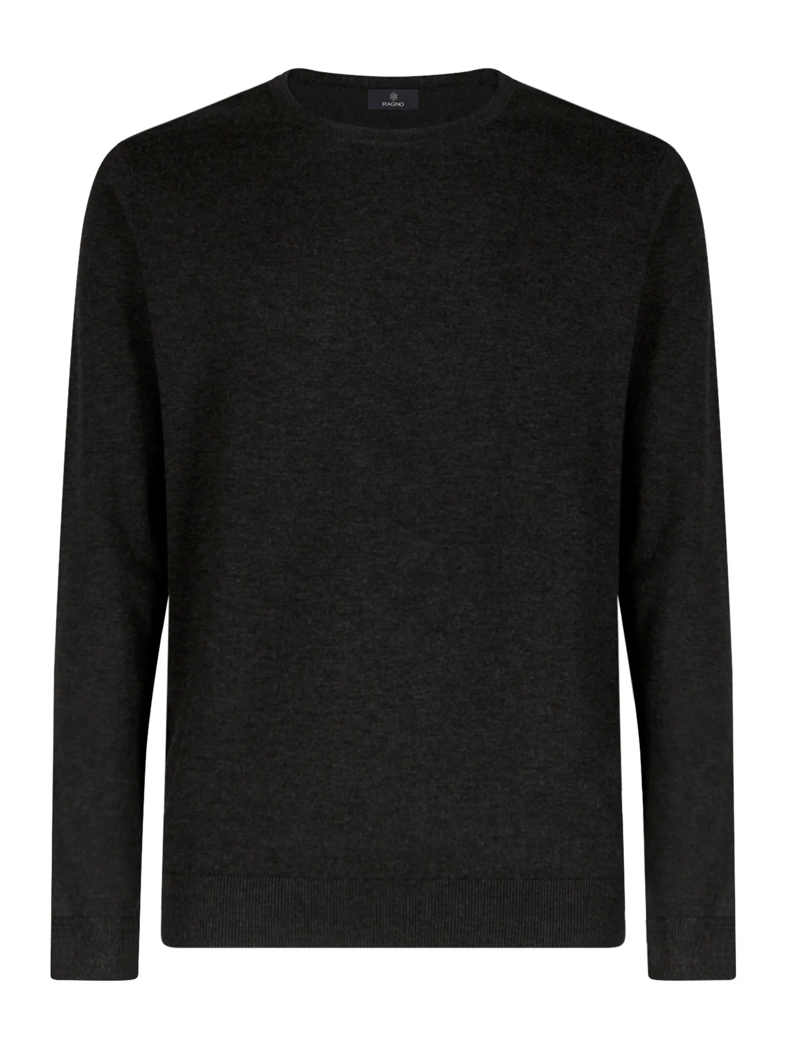 Pull girocollo in filato Winter Basic - Antracite Mel.