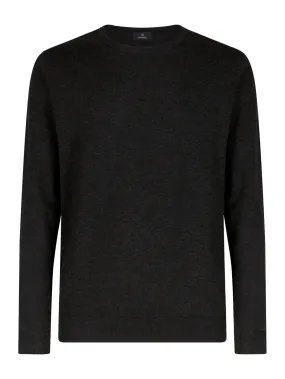 Pull girocollo in filato Winter Basic - Antracite Mel.