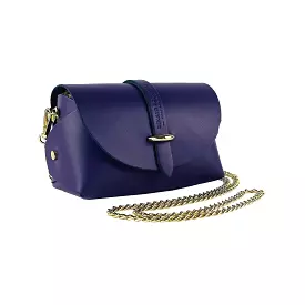 RB1001Y | Small Bag with Chain Shoulder Strap in Genuine Leather | 16.5 x 11 x 8 cm