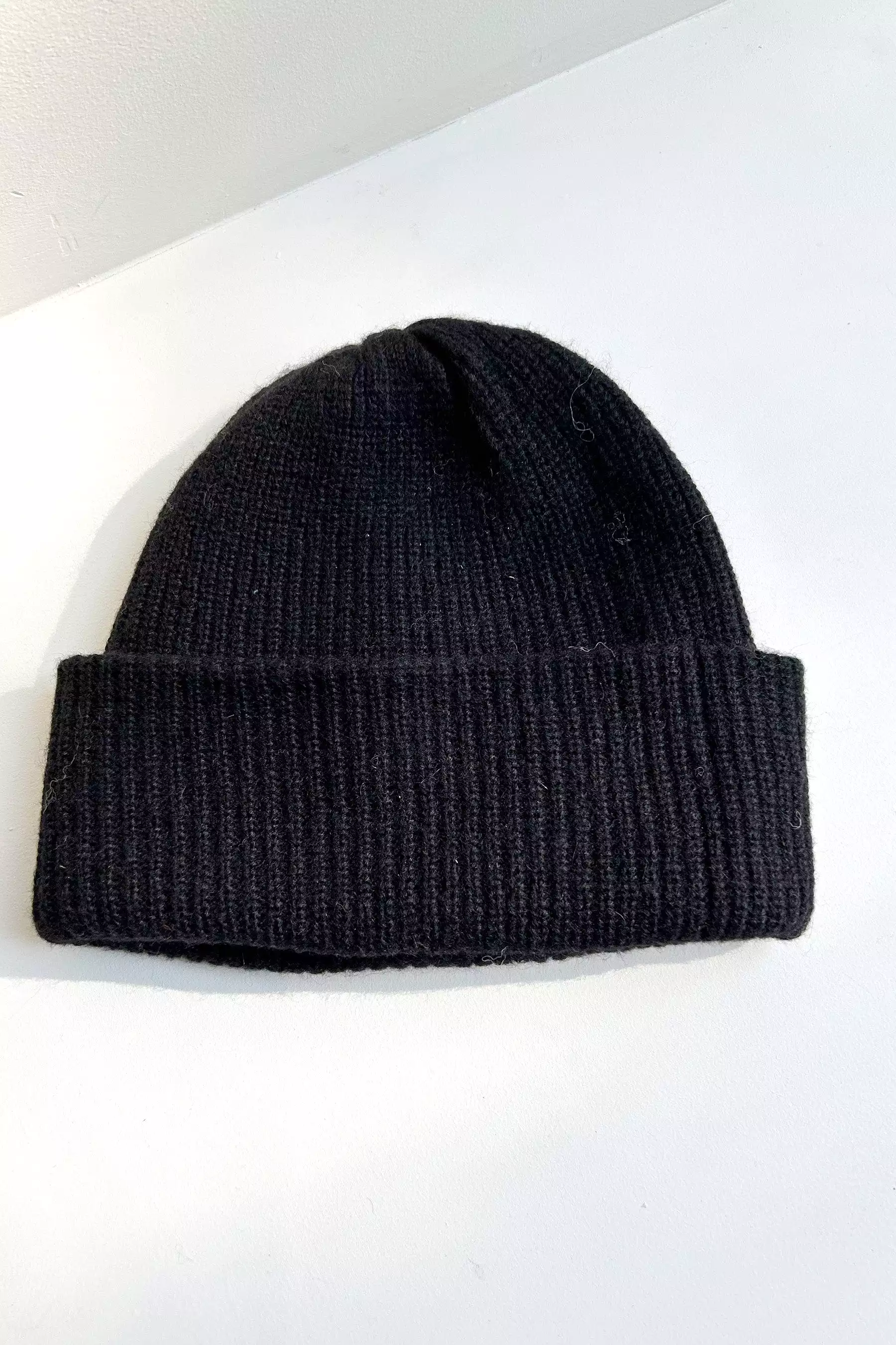 Rib Beanie Hat in Alpaca Wool Blend