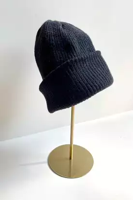 Rib Beanie Hat in Alpaca Wool Blend