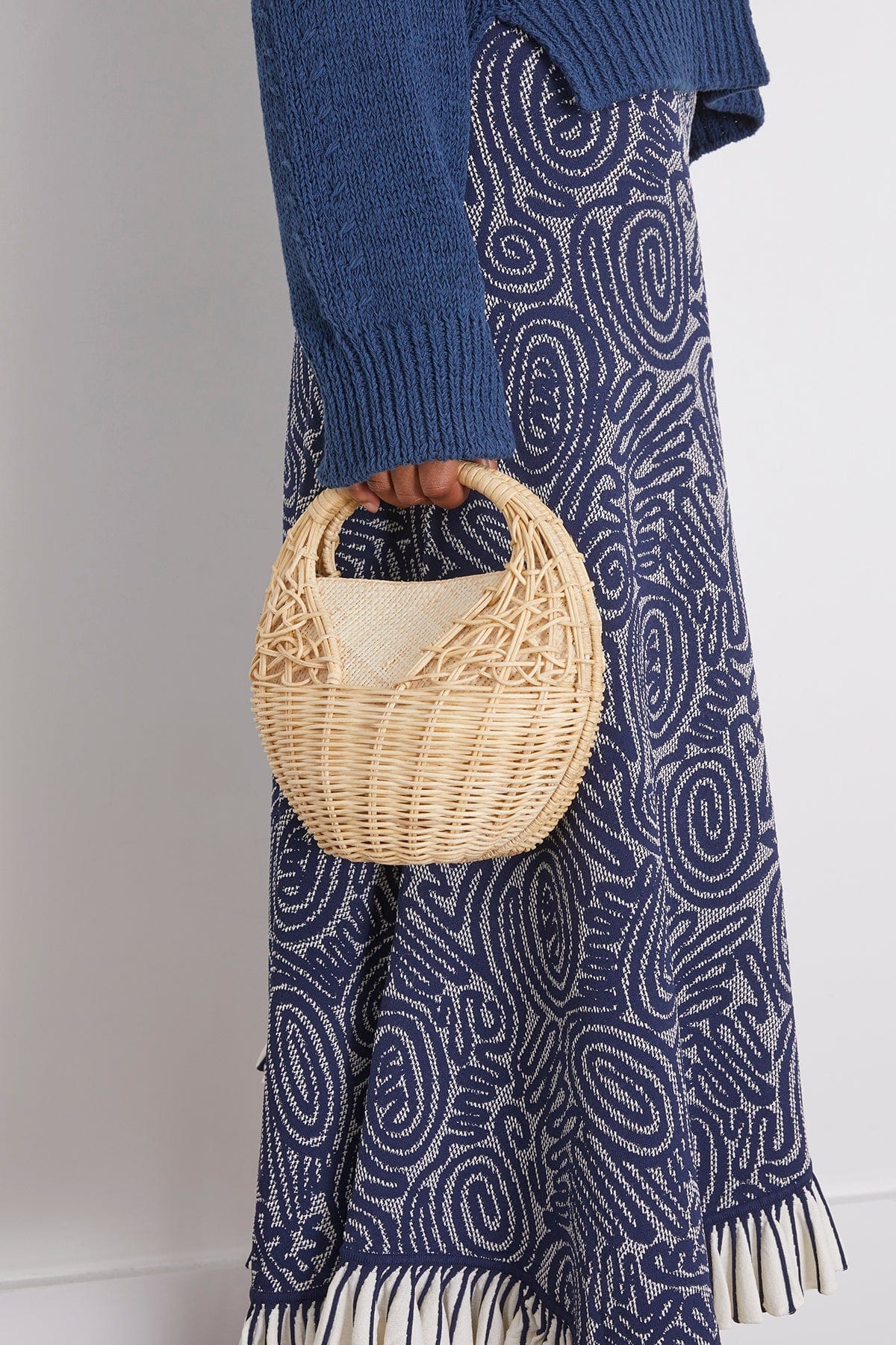 Sea Shell Wicker Bag in Natural