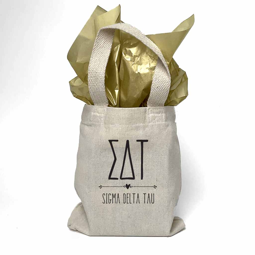 Sigma Delta Tau Boho Design on Mini Tote Gift Bag